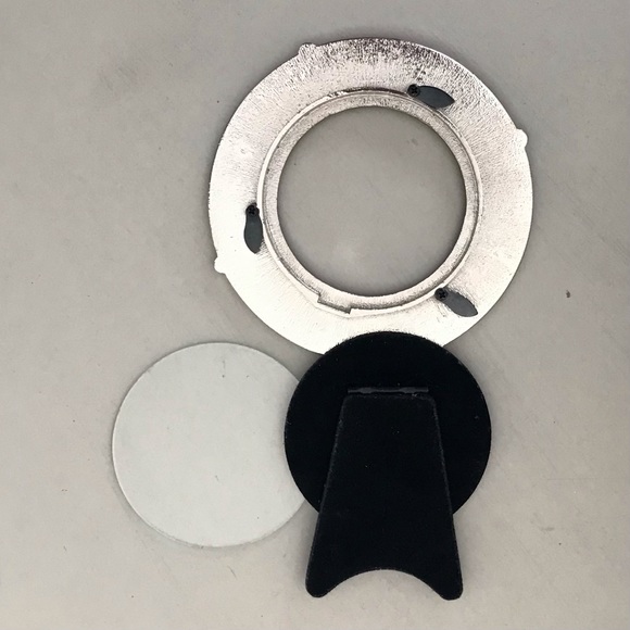 Antique Gatsby Style Inlaid Embellished Jewels Round Decorative Picture Frame - Picture 3 of 5